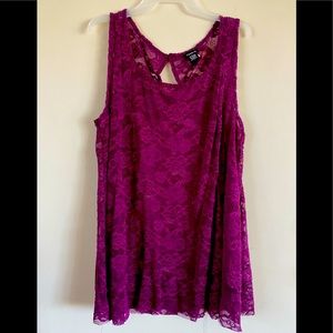 Torrid plum lace top